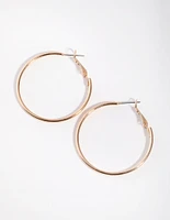 Gold Medium Core Hoop Earrings