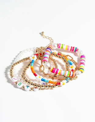 Gold Joyful Multi 6-Pack Bracelet