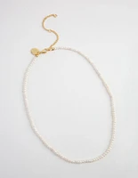 Gold Mini Freshwater Pearl Necklace