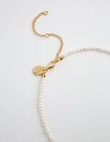 Gold Mini Freshwater Pearl Necklace