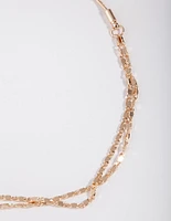 Gold Plated Toggle Bracelet