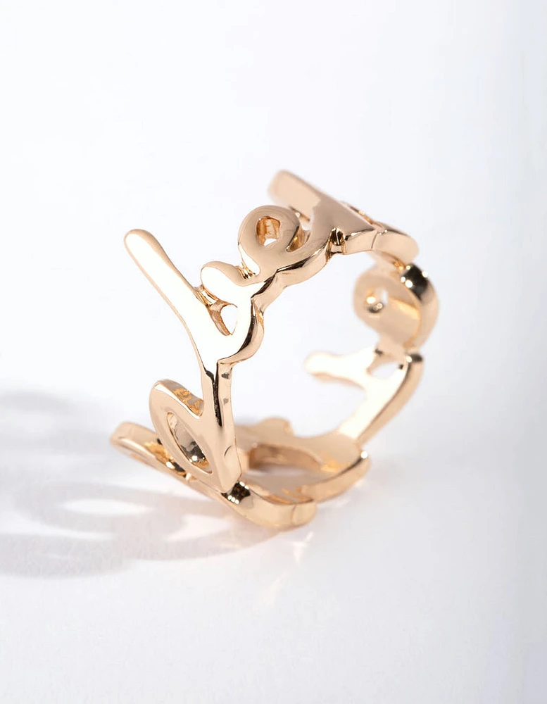 Gold Babe Word Ring
