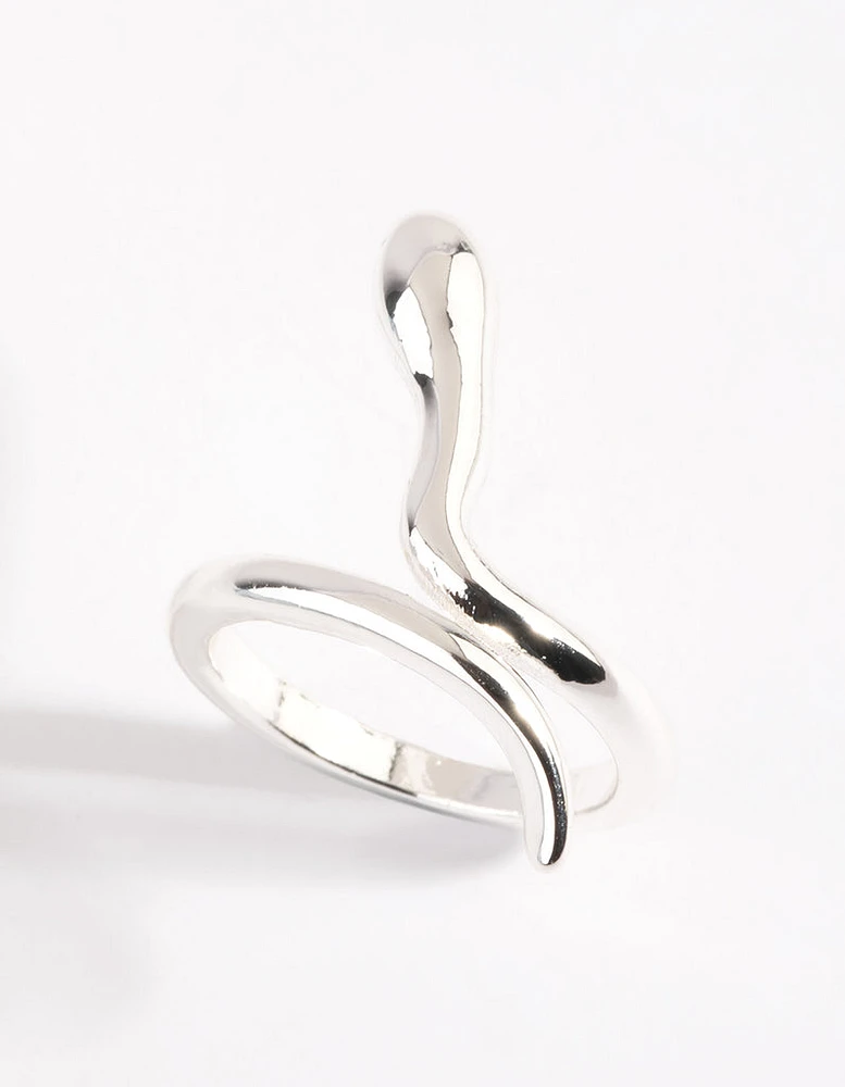 Silver Smooth Snake Ring