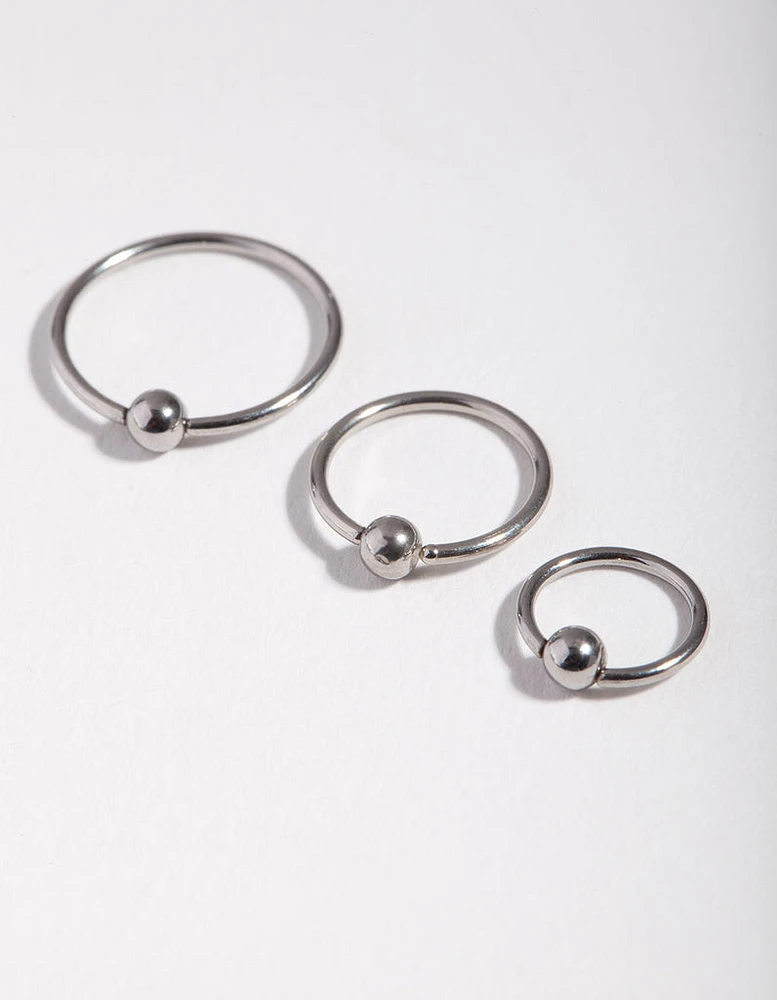 Surgical Steel Ball Nose Ring Pack