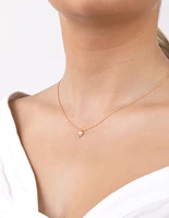 Gold Plated Sterling Silver Freshwater Pearl Cupchain Necklace