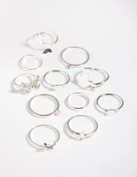 Silver Butterfly Wrap Rings