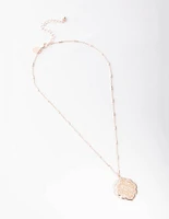 Rose Gold Ornate Necklace