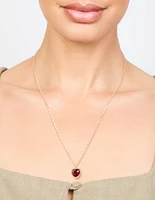 Gold Jewel Heart Necklace