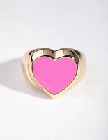 Gold Mega Heart Ring