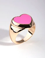 Gold Mega Heart Ring