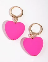 Gold Heart Hoop Earrings