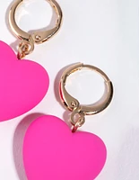 Gold Heart Hoop Earrings