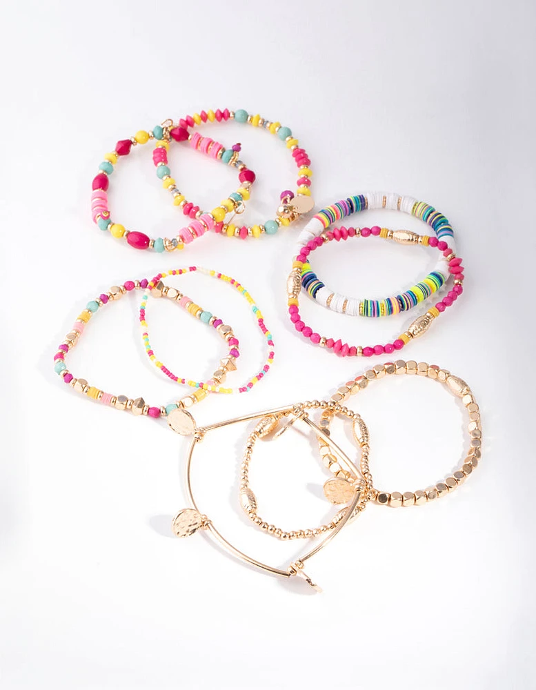 Gold Stretch Multi Bracelets