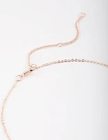 Rose Gold Plated Diamante Star Necklace