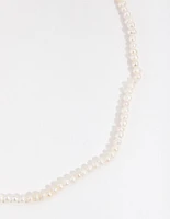 Gold Plated Single Row Freshwater Pearl Necklace