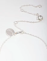 Silver Plated Starburst Disc Bracelet