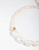 Gold Plated Freshwater Pearl Bracelet