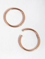 Rose Gold Surgical Steel Fine 8mm Sleeper Earrings