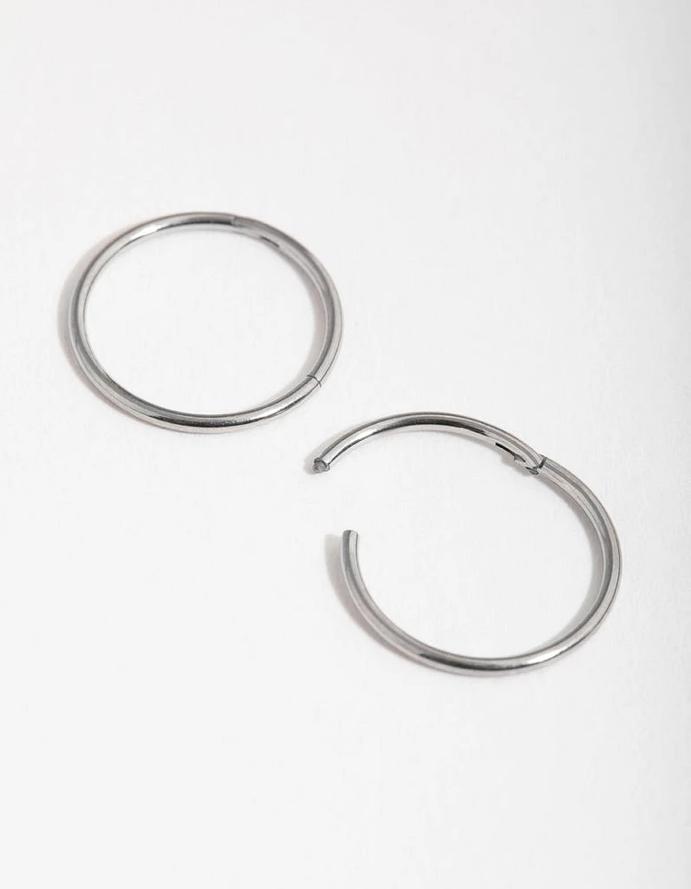 Surgical Steel Fine 10mm Sleeper Earrings