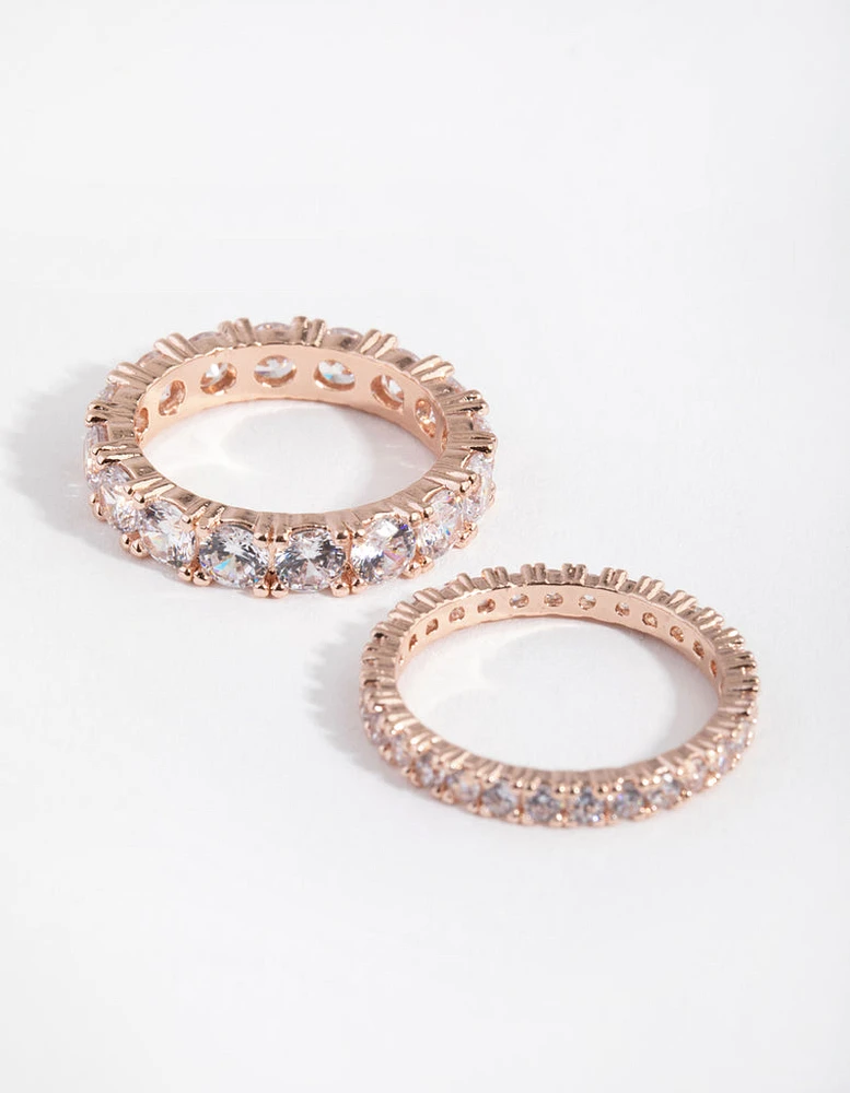 Rose Gold Double Band Set Ring