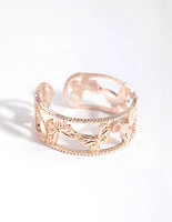 Rose Gold Multi Butterfly Ring