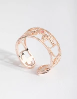 Rose Gold Multi Butterfly Ring