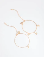 Gold Star & Moon Bracelet Pack