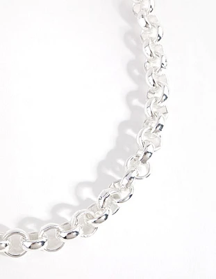 Silver Plated Rolo Chain Necklace