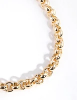 Gold Plated Rolo Chain Necklace