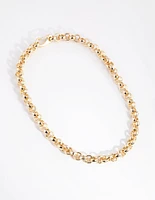 Gold Plated Rolo Chain Necklace