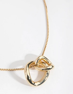 Gold Plated Swirl Pendant