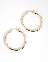 Gold Plated Large Hoop Earrings