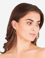 Gold Plated Large Hoop Earrings