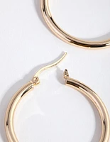 Gold Plated Large Hoop Earrings