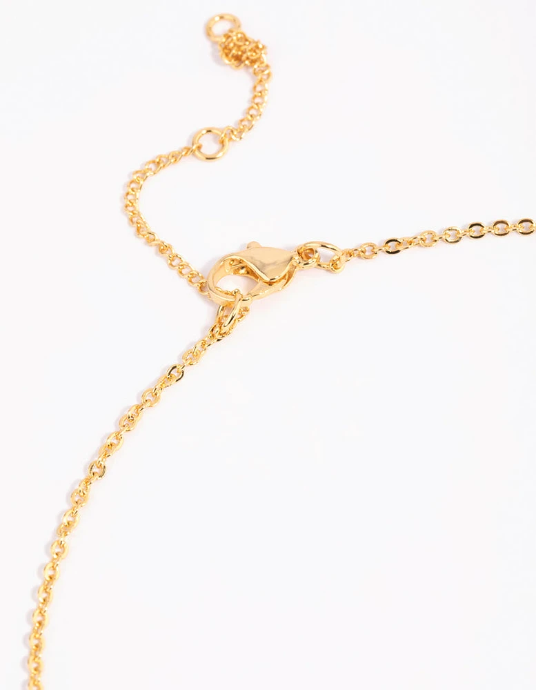 Gold Plated 45cm Cross Necklace