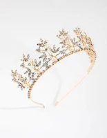 Gold Pearl Leaf Crown