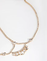 Gold Drape Crystal Headchain