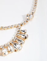 Gold Drape Crystal Headchain