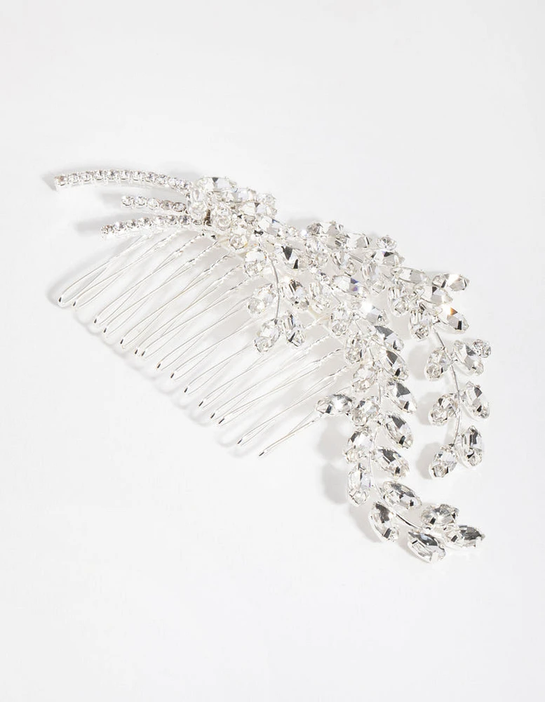 Country Posy Crystal Comb