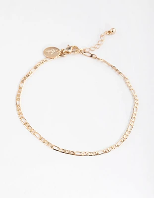 Gold 2mm Figaro Anklet