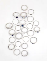 Silver Royal Blue Ring 24-Pack