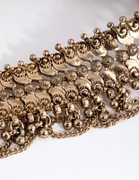 Antique Gold Mesh Chain Choker