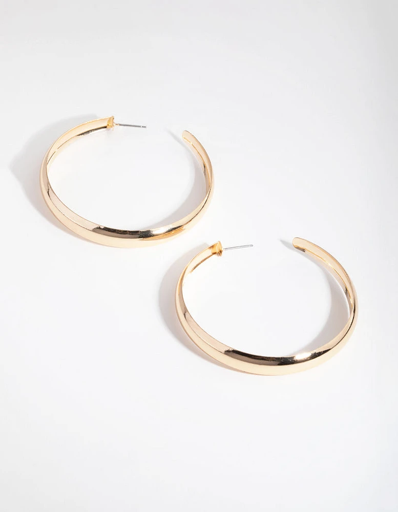 Gold 60mm Hoop Earrings