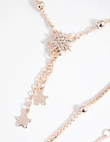 Rose Gold Celestial Drop Bracelet 4-Pack