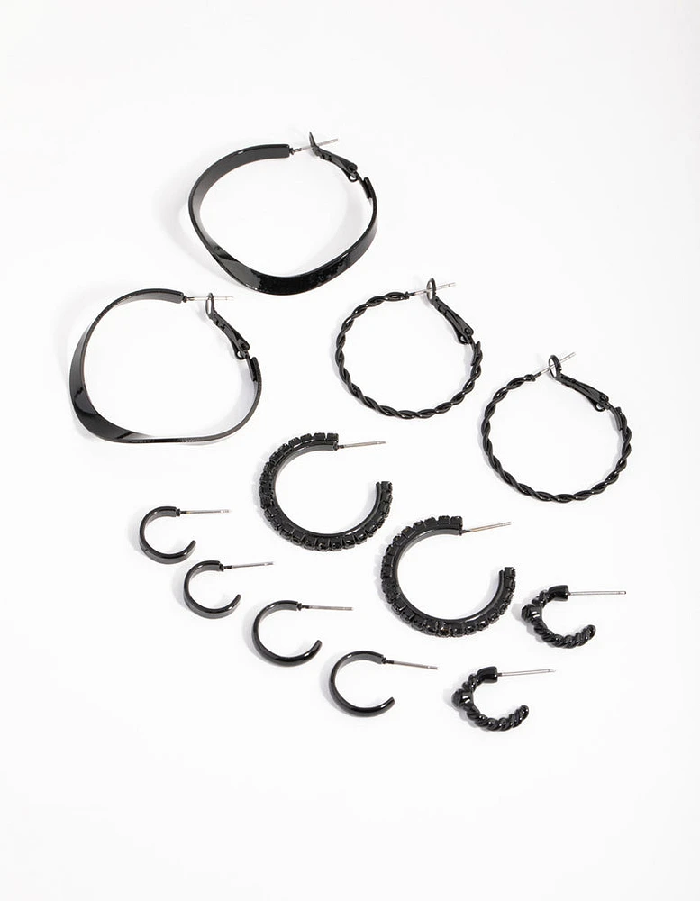 Matte Multi Choice Hoop 6-Pack Earring