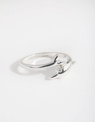 Silver Dolphin Ring