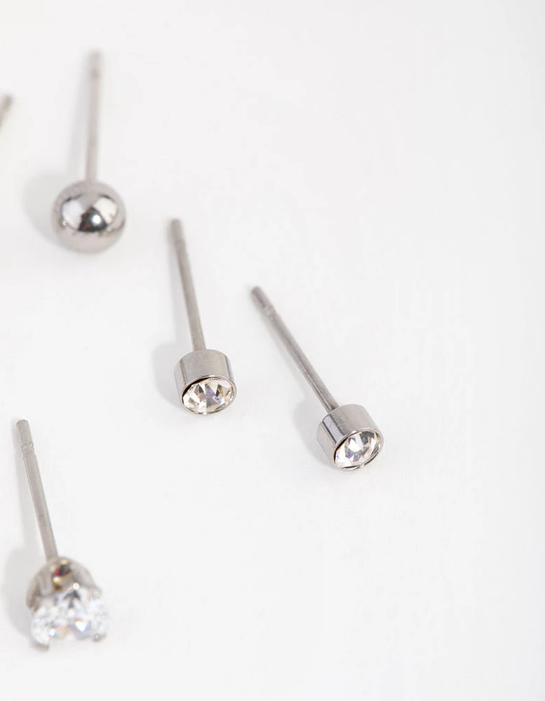 Titanium Love Stud Pack Earrings