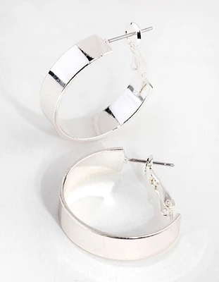 Silver Thick 20mm Hoop Earrings