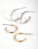 Mixed Metal Classic Sleeper Pack Earring