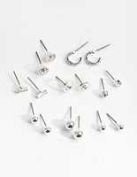 Silver Mini Hoop & Stud 8-Pack Earring